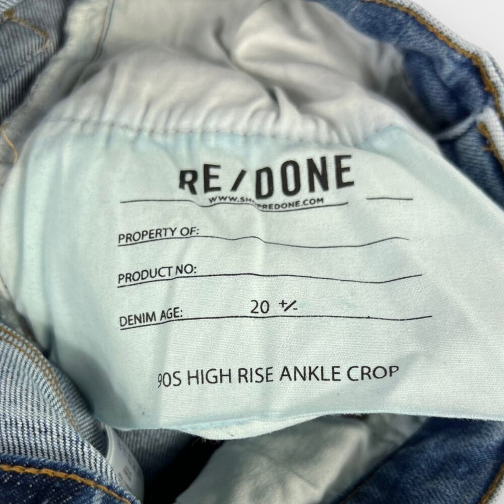RE/DONE 90s High-Rise Ankle Crop in Medium Worn 31 Size 26 - Picture 5 of 10